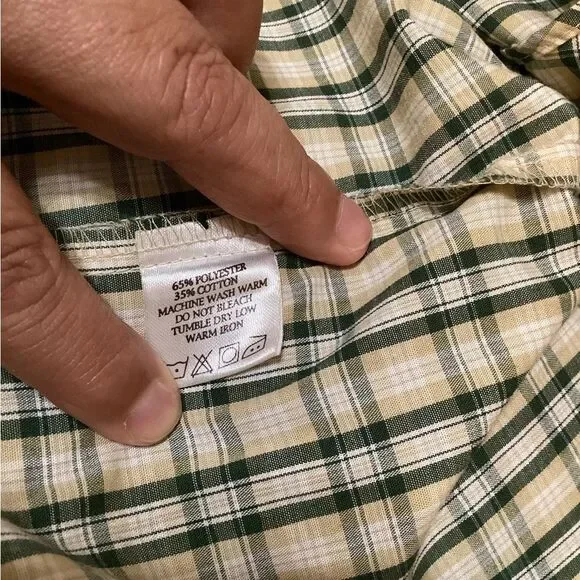 Maxini Sport Men Shirt Medium (16 1/4) Plaid Long Sleeves Button Up Casual shirt - Picture 14 of 15